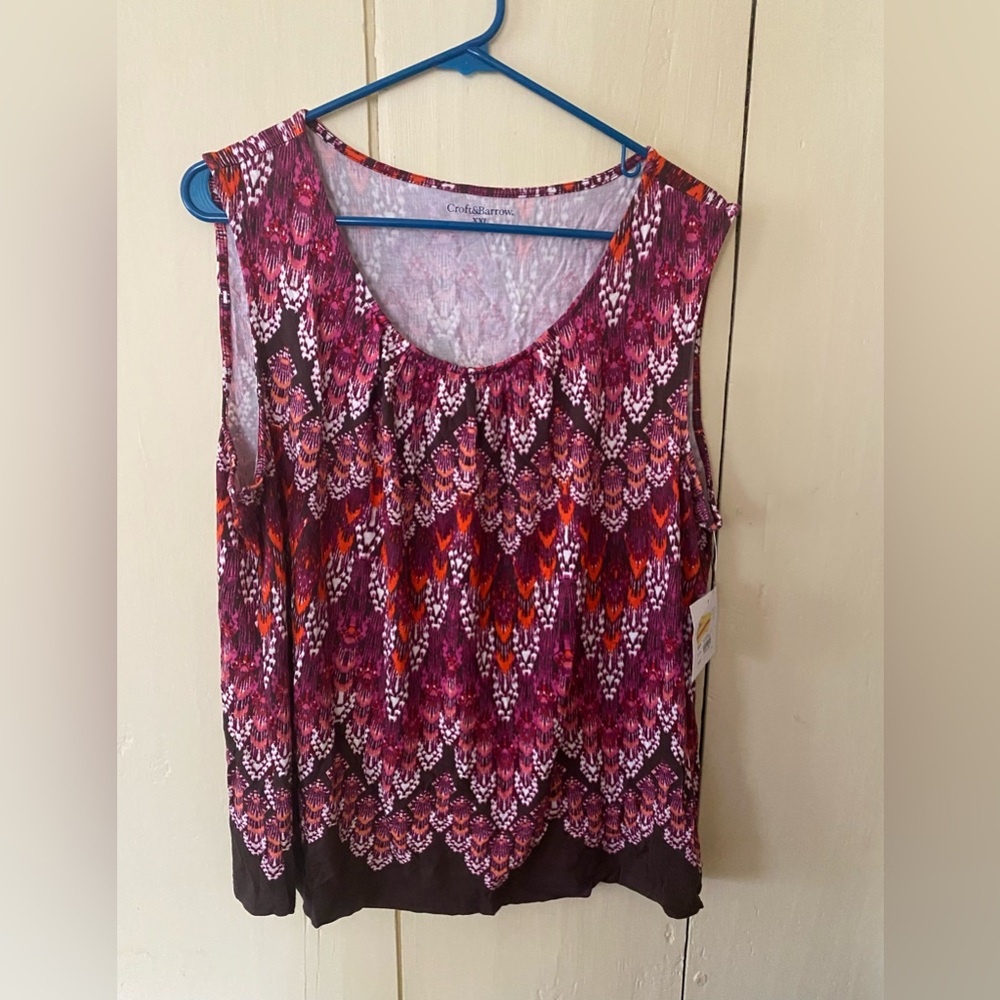 Croft & barrow sleeveless top xxl NWT